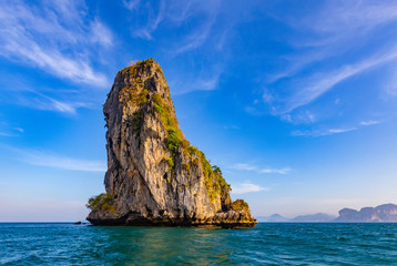 Overview of Koh Poda and nearby islands Especially Koh Kai, Koh Thap, Koh Mor, when the sea level has decreased, can walk across the island