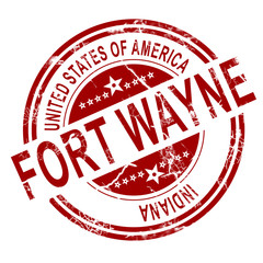 Fort Wayne stamp with white background