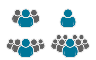 People Group Icons set. Crowd people Icons