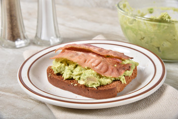 Bacon avocado toast