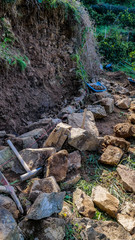 Masonry of terraced fields