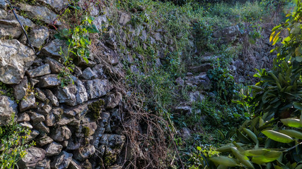 Masonry of terraced fields