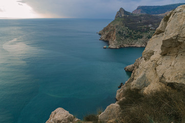 Fototapeta na wymiar Cape George (Kuron) in Balaklava, in the Crimea, in Russia.