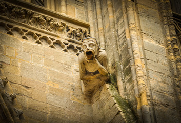 Gárgola de la Catedral de Bayeux, Normandía, Francia