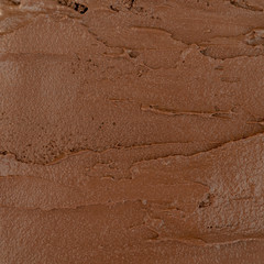 Texture of chocolate ice cream. Top view.