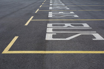Parking spaces on the parking lot