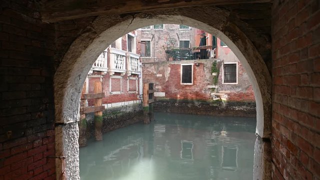 Venice, Italy - Historic buildings between the canals of the lagoon city