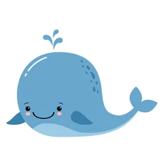 Photo sur Plexiglas Baleine Cute amusing whale, prints image, vector illustration