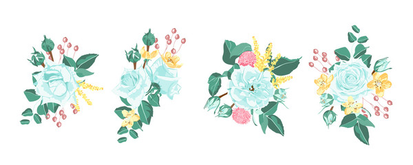 Roses Bouquet For Rustic Wedding Design.