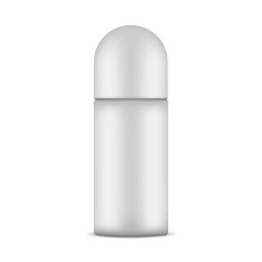 Roll-on deodorant mockup isolated on white background. Vector illustration