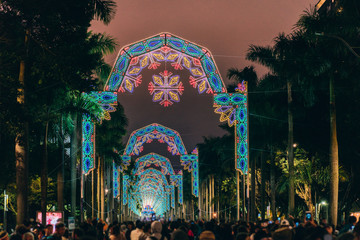 Obraz premium Winter Illuminations in Taipei, Taiwan 2019