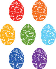A set of ornamental easter eggs