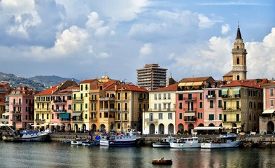 City of Imperia, Liguria, Italy. - obrazy, fototapety, plakaty