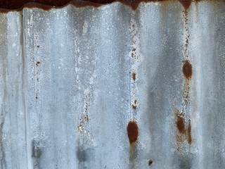 Silver zinc background that rust slightly brown as natural wallpaper