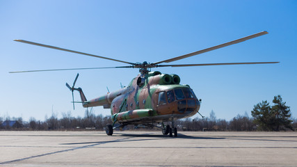 Fototapeta na wymiar Russian Mi-8 helicopter