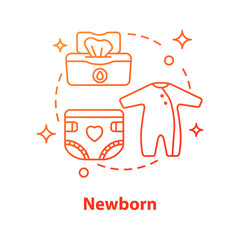 Newborn baby concept icon