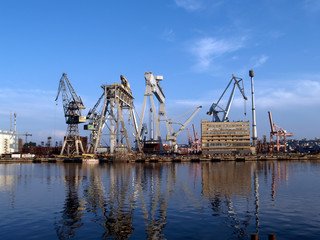Fototapeta na wymiar Stocznia Gdańska Gdansk shipyard