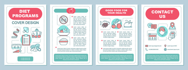 Healthy nutrition brochure template layout