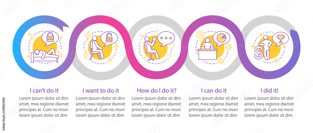 Poster problem solving vector infographic template