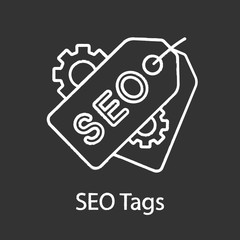 SEO tags chalk icon