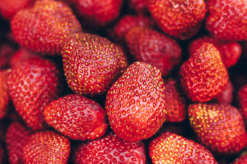 Ripe strawberries close up. Strawberry Background