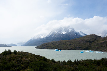 Icebergs on Grey Lake, Chile, Torres del Paine