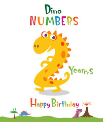 Number 2 in the form of a dinosaur © azzzya