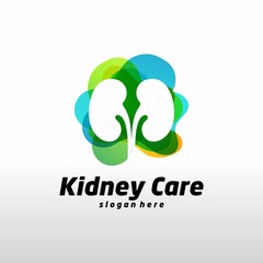 colorful kidney logo - Vector