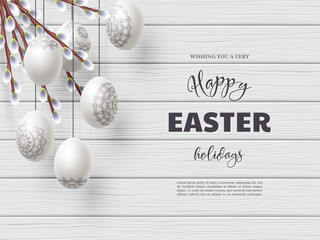 Happy Easter holiday background.