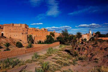 Fototapeta na wymiar Ouarzazate, Marokko, Kasbah Taourirt