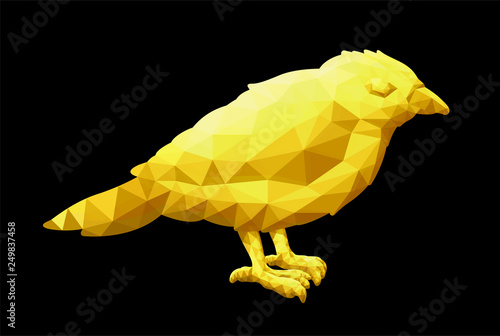 Little Yellow Bird >> Low Poly Illustration With Little Yellow Bird Stock Image And Little Yellow Bird >> Low Poly Illustration With Little Yellow Bird Stock Image And