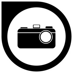 Simple camera logo - black