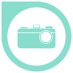 Simple camera logo - cyan