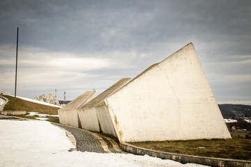 Memorial complex and monument on Kadinjaca dedicated to the victims of the big battle world war two in Serbia
