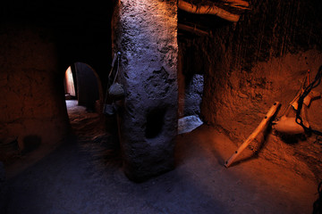 Ouarzazate, Marokko, Kashbah Ait Benhaddou, von Innen, Details,