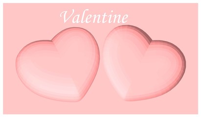 valentines day card with hearts