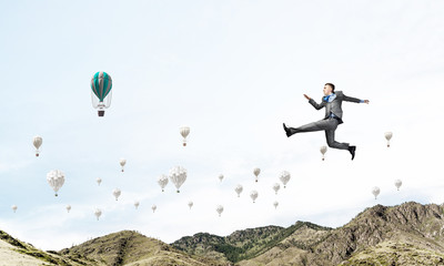 Businessman on the move.