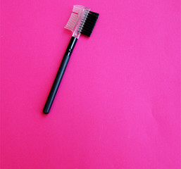 background cosmetics powder brush blue pink orange