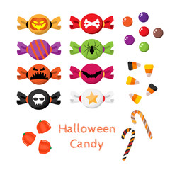 Set of Halloween Candy.
