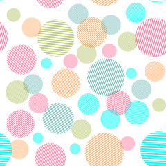 Abstract seamless pattern with colorful circles