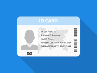Id Card Identity Card illustration Vector Icon