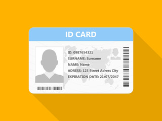 Id Card Identity Card illustration Vector Icon