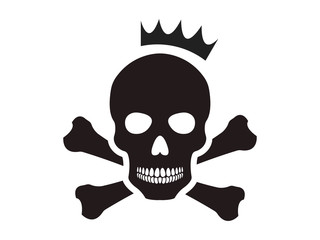 Skull Death Crown Illustration Vector