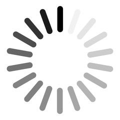 Obraz premium Circular loading sign isolated on white background, illustration.