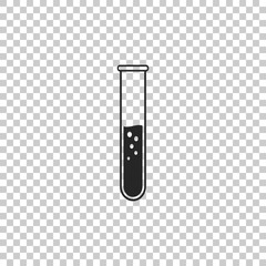 Test tube and flask - chemical laboratory test icon isolated on transparent background. Flat design. Vector Illustration