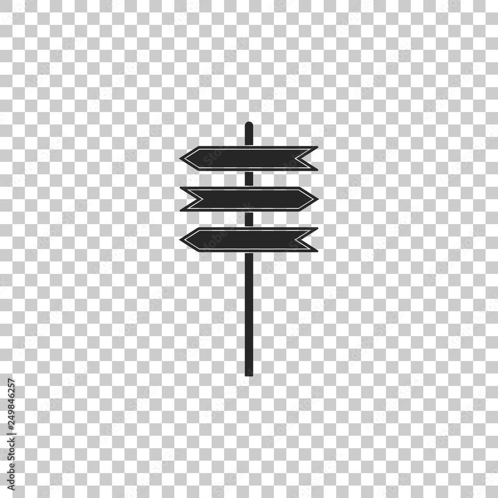 Poster road traffic sign. signpost icon isolated on transparent background. pointer symbol. blank board wit