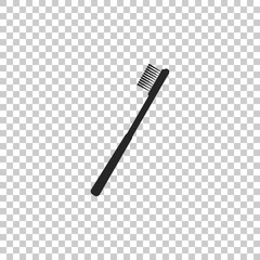 Fototapeta premium Toothbrush icon isolated on transparent background. Flat design. Vector Illustration