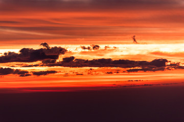 Fototapeta na wymiar Red sky at sunrise