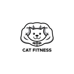 cat logo vector fitness