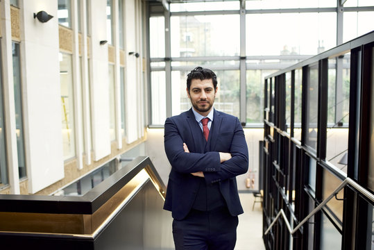 Saudi Arabian businessman in an airport business lounge
